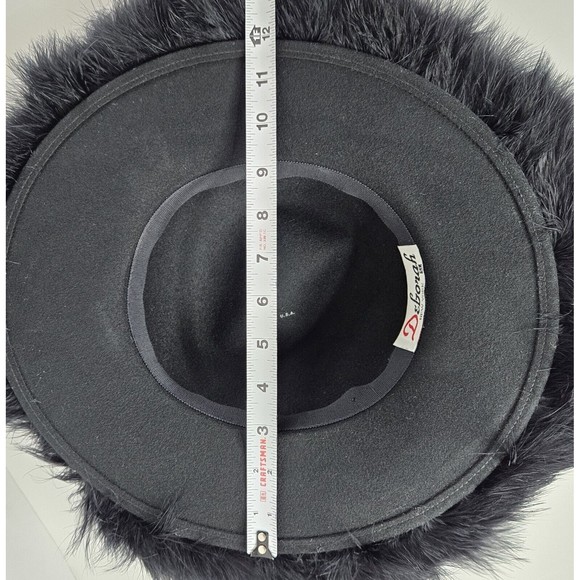 Vintage Deborah New York Black Funeral Fashion Hat Made In USA - Picture 8 of 9